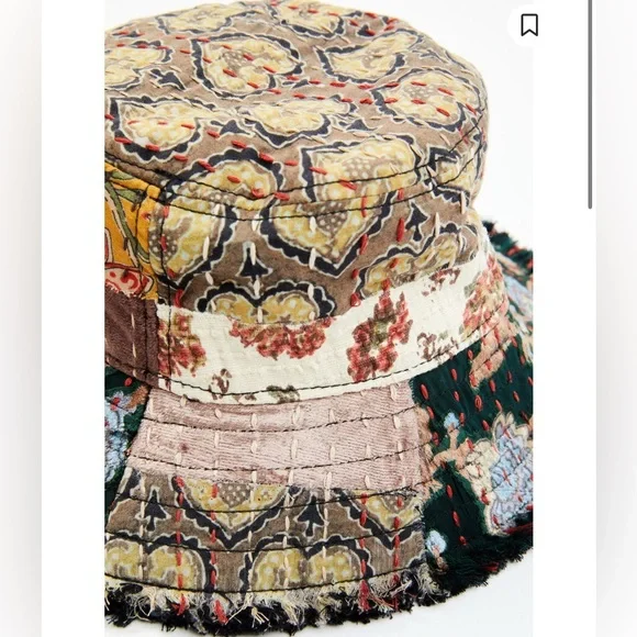 CLEO + WOLF WOMEN'S PATCHWORK BUCKET HAT - Picture 2 of 6
